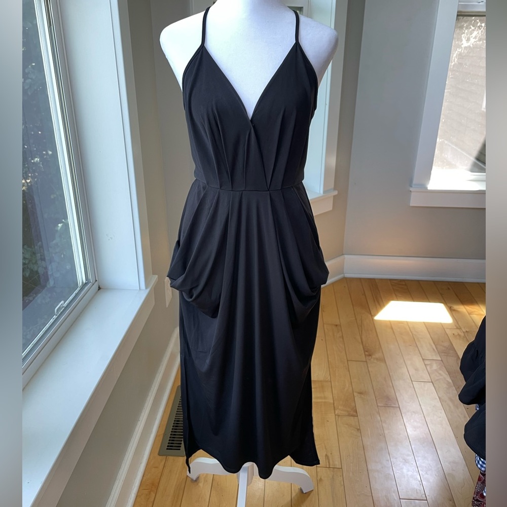 Bcbgeneration Black Drapey Spaghetti Strap Racerb… - image 2